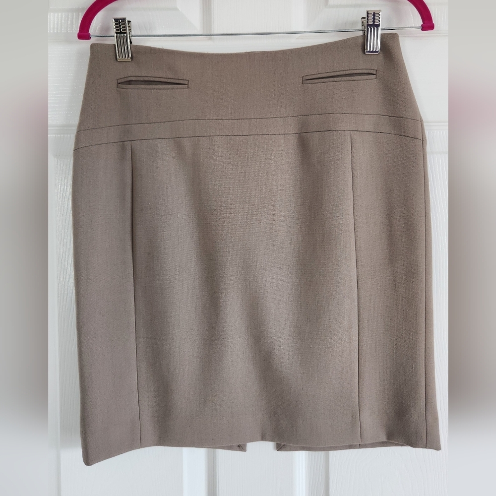 Express Taupe Pencil Skirt - Women's Professional Pencil Skirt
